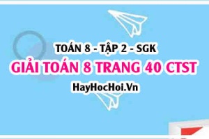 Giải Toán 8 trang 40 tập 2 Chân trời sáng tạo